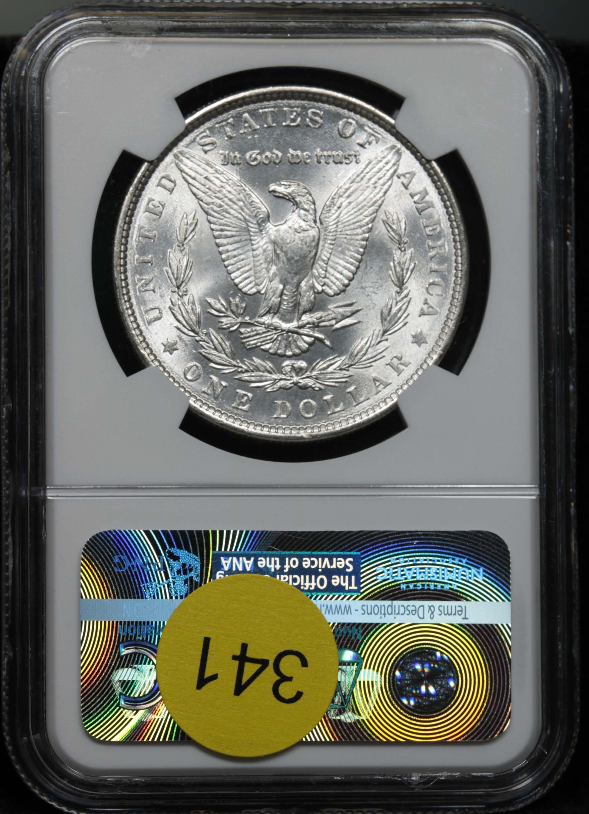 Blast white NGC 1886-p Morgan Dollar $1 Good luster Graded ms63 By NGC PQ for the grade