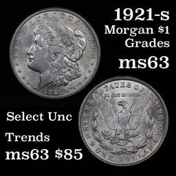 Blast white 1921-s Morgan Dollar $1 good eye appeal Grades Select Unc