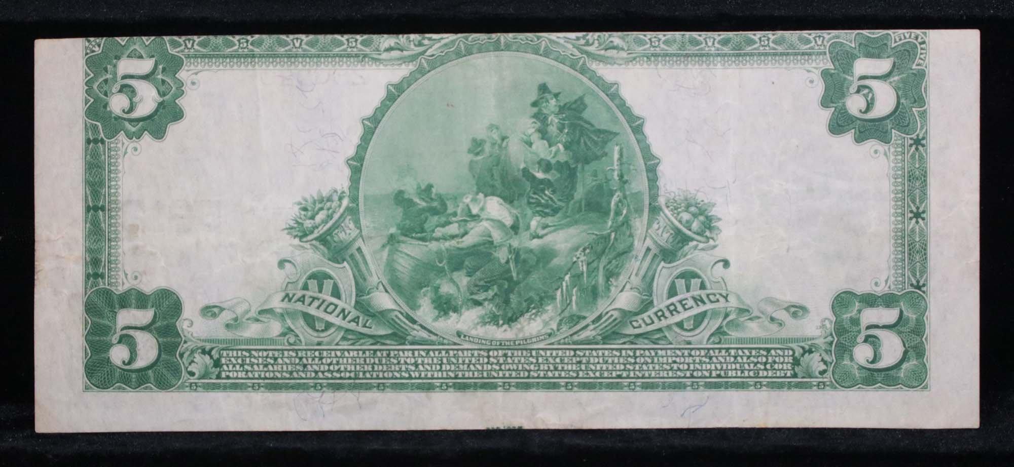 ***Auction Highlight*** 1902 The National Bank of Louisville Nat'l Currency $5 Grades Select AU (fc)