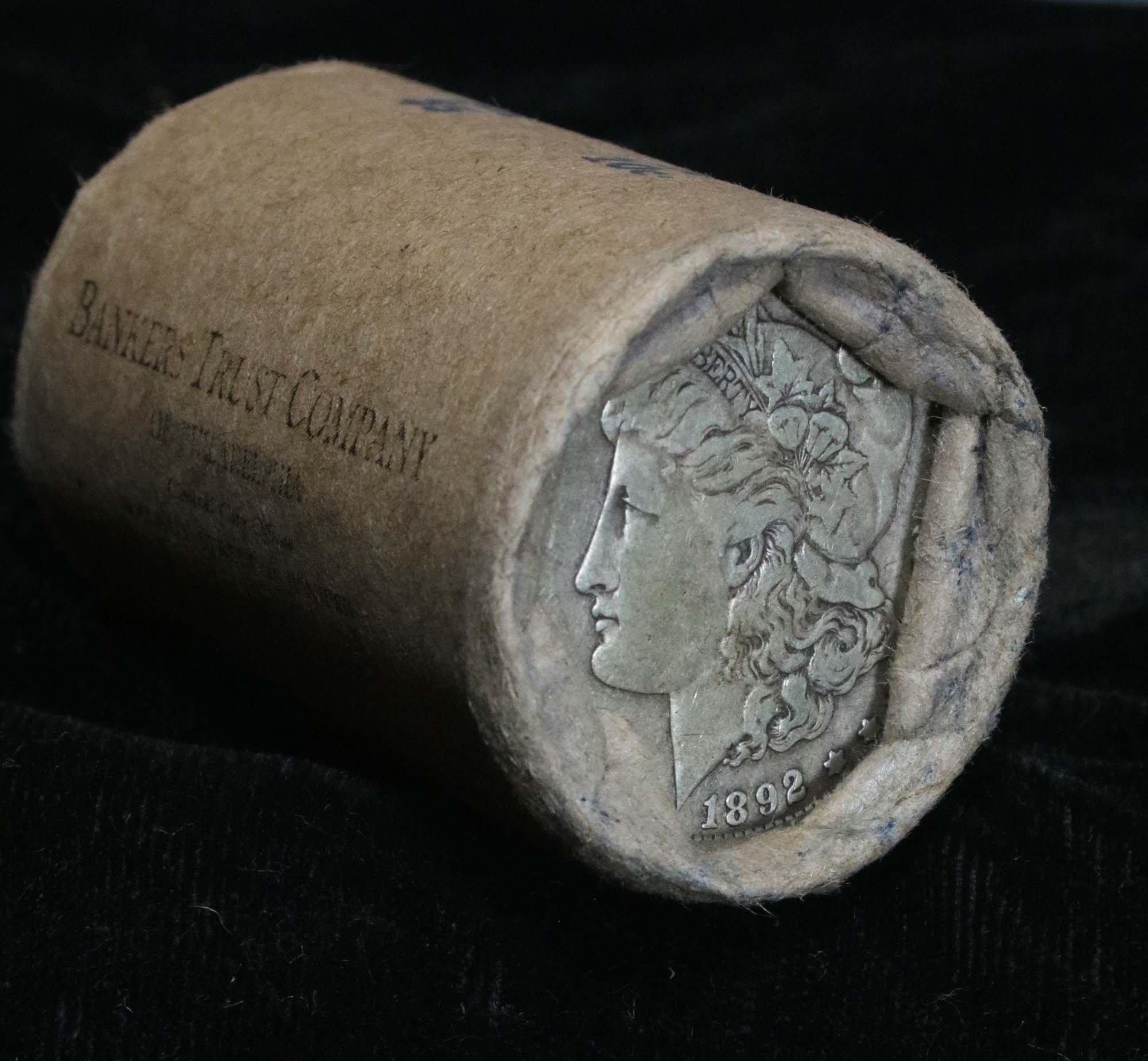 ***Auction Highlight*** Morgan dollar roll ends 1892 & 'cc', better than avg circ Morgan $1 (fc)