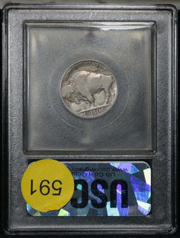 ***Auction Highlight*** Key to series 1918/7-d Buffalo Nickel 5c Graded vf, very fine by USCG (fc)