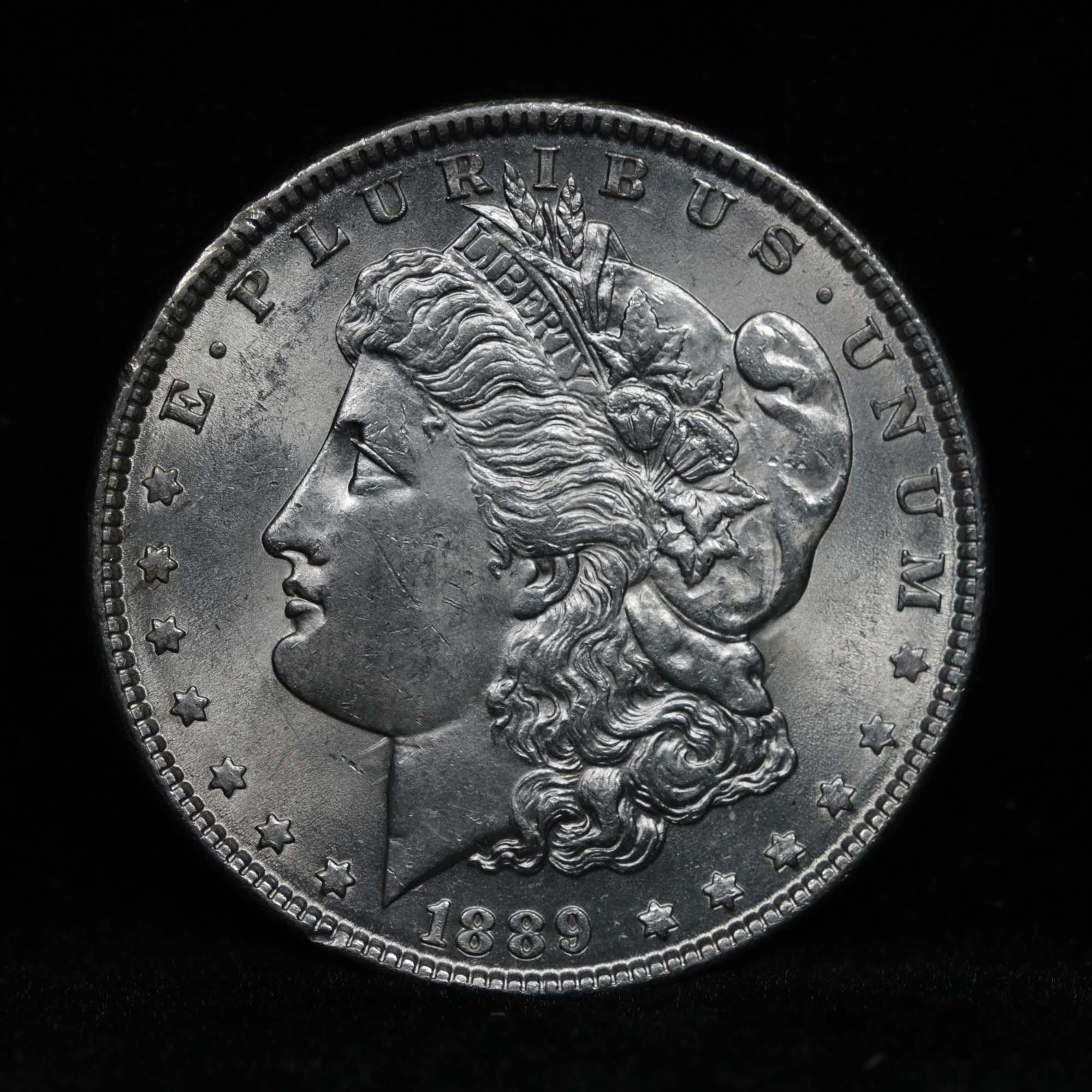 1889-p Morgan Dollar $1 Grades Choice+ Unc (fc)