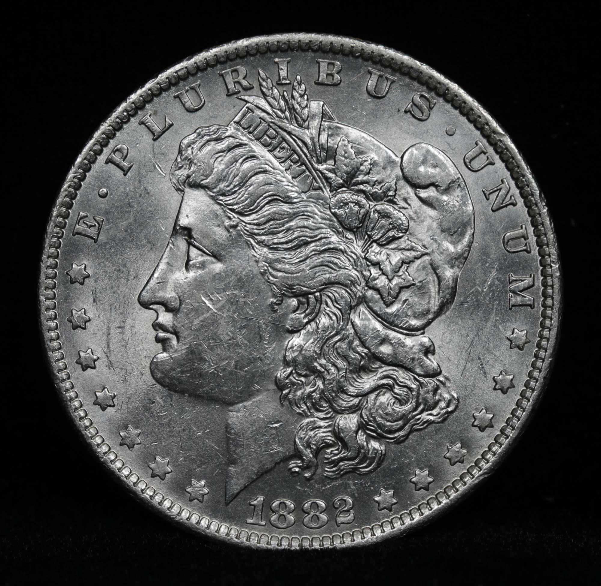 ***Auction Highlight*** 1882-o/s Morgan Dollar $1 Graded Select+ Unc by USCG (fc)