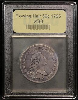 ***Auction Highlight*** 1795 Flowing Hair 50c Graded vf++ by USCG (fc)