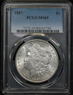 PCGS 1887-p Morgan Dollar $1 Graded ms65 by PCGS