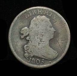 1805 Draped Bust Half Cent 1/2c Grades vg, very good