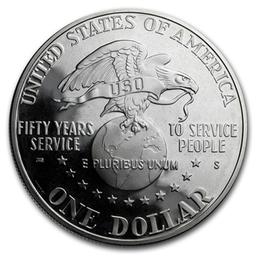 1991-s U.S.O. Modern Commem Dollar $1