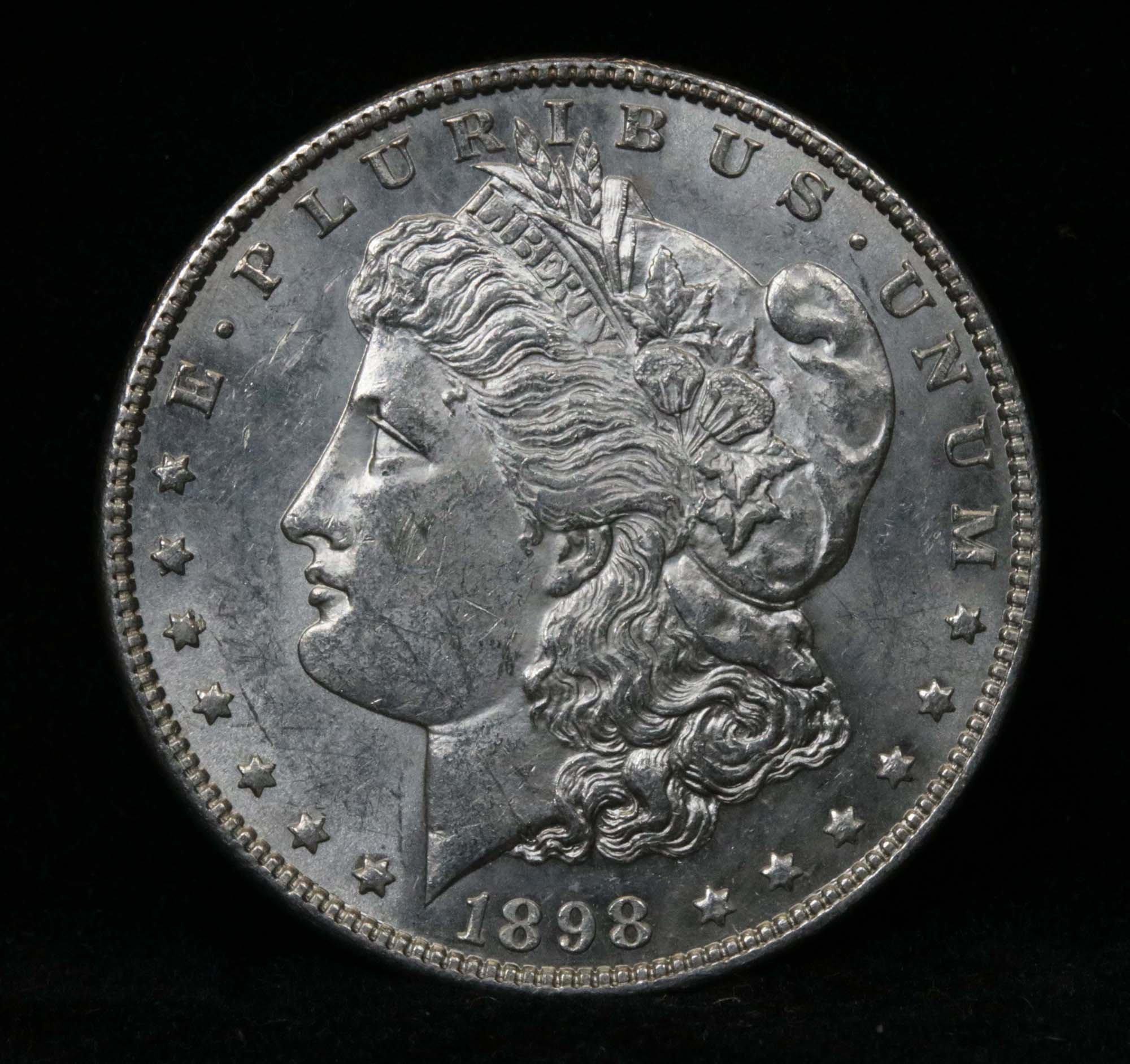 1898-p Morgan Dollar $1 Grades Select Unc PL