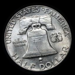 1948-p Franklin Half Dollar 50c Grades Choice Unc FBL