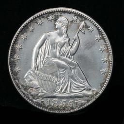 ***Auction Highlight*** 1855-o Seated Half Dollar 50c Doubled obverse Graded Choice Unc By USCG (fc)