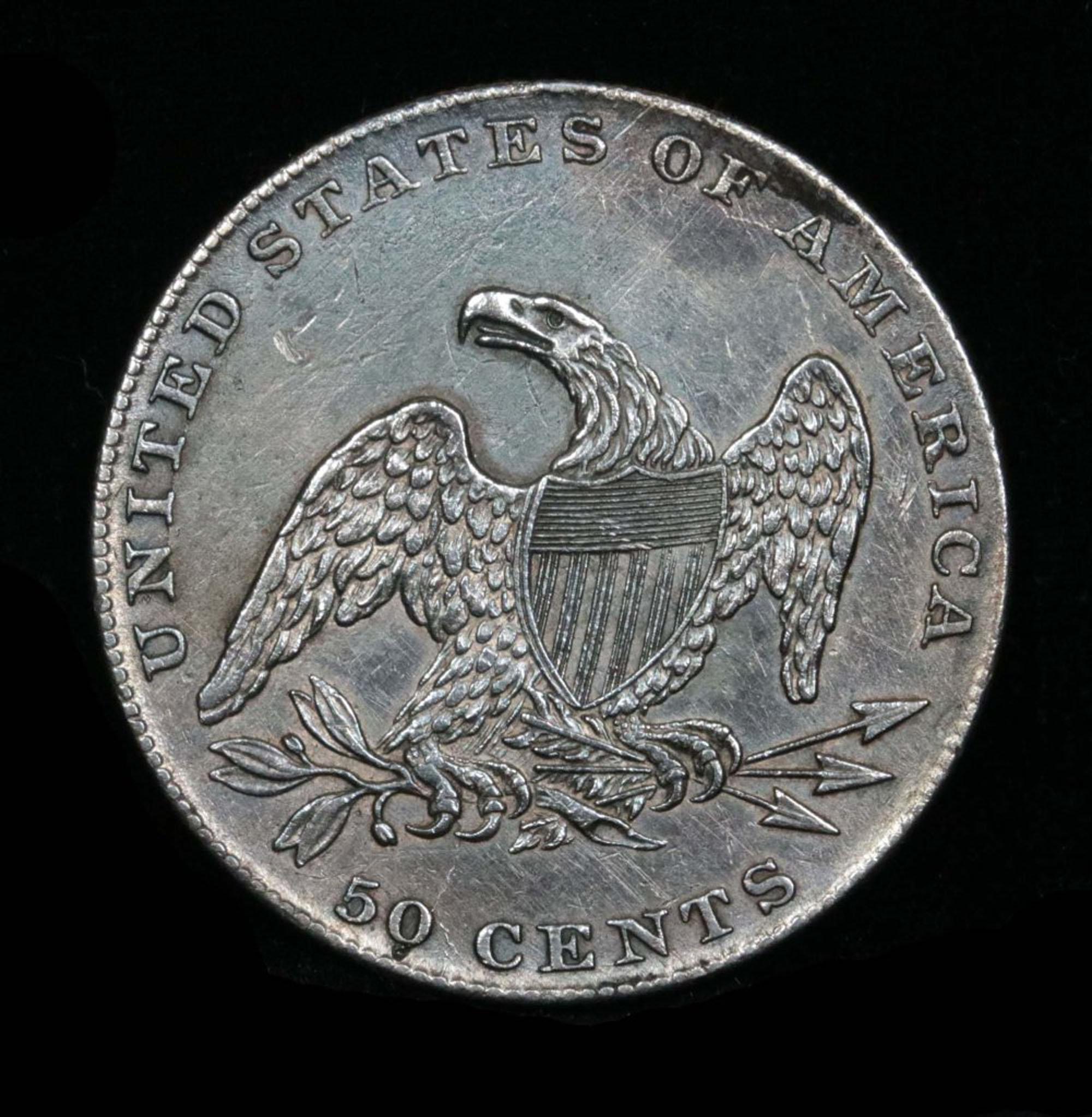 ***Auction Highlight*** 1837 Capped Bust Half Dollar 50c Graded Choice AU by USCG (fc)