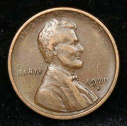 1920-s Lincoln Cent 1c Grades xf+