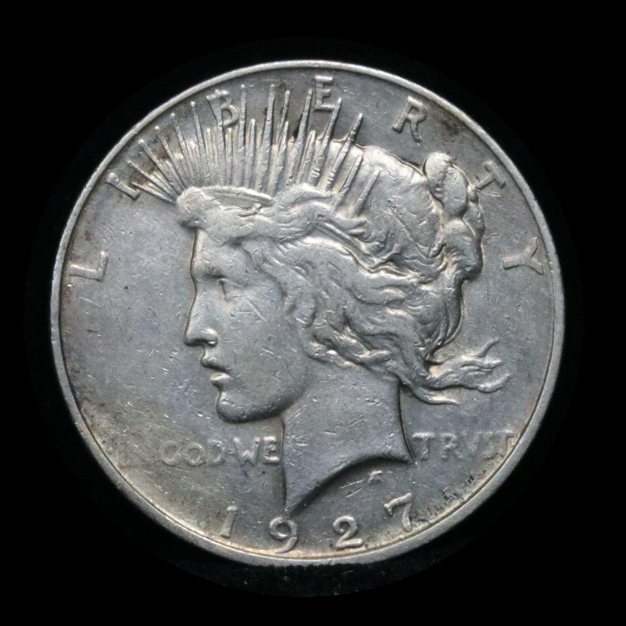 1927-d Peace Dollar $1 Grades xf+