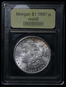 ***Auction Highlight*** 1897-p Morgan Dollar $1 Graded Gem+ Unc by USCG. Su