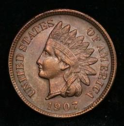 1907 Indian Cent 1c Grades Select Unc RD