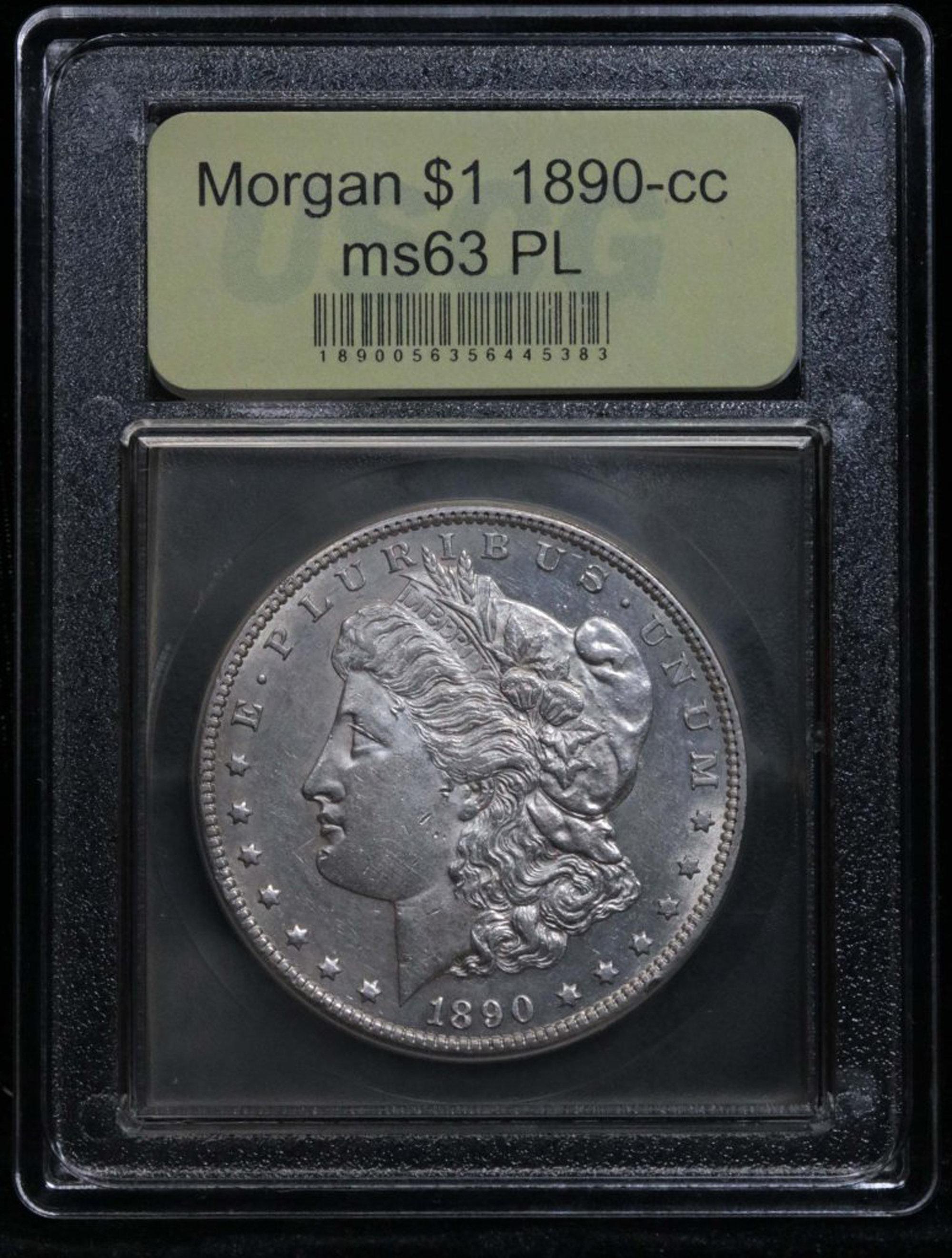 ***Auction Highlight*** 1890-cc Morgan Dollar $1 Graded Select Unc PL by USCG (fc)