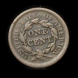 1853 Braided Hair Large Cent 1c Grades vf++