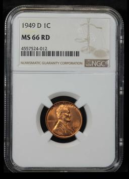 NGC 1949-d Lincoln Cent 1c Graded ms66 rd By NGC