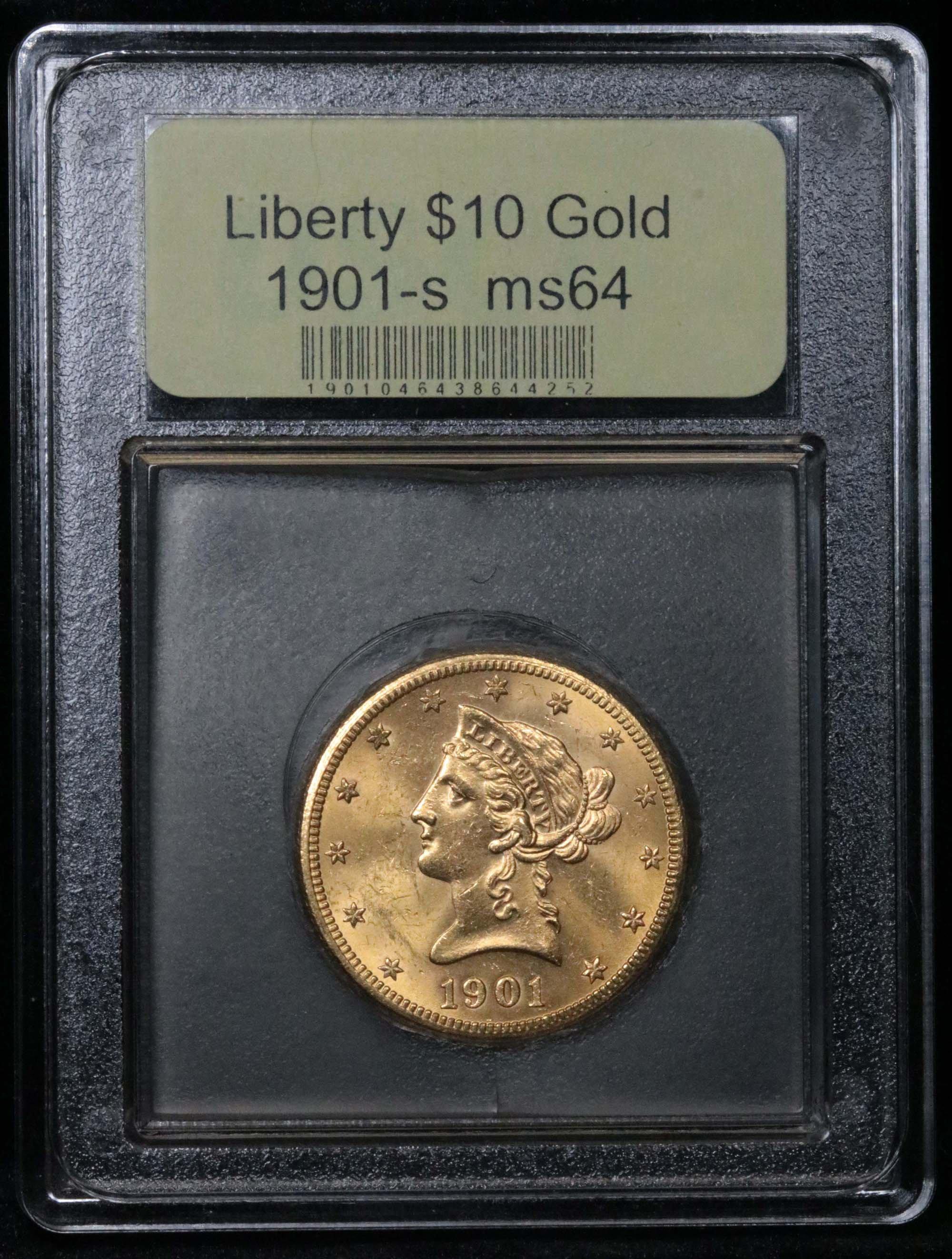 ***Auction Highlight*** 1901-s Gold Liberty Eagle $10 Graded Choice Unc by
