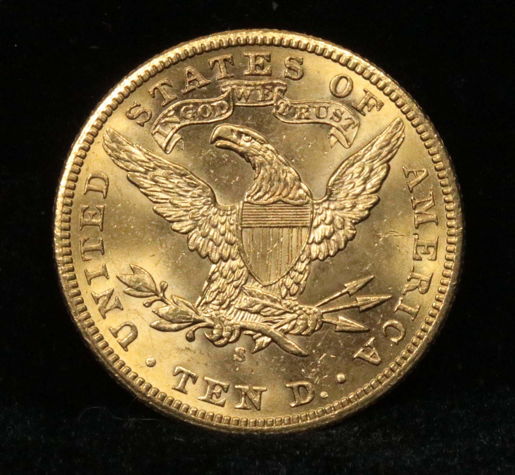 ***Auction Highlight*** 1901-s Gold Liberty Eagle $10 Graded Choice Unc by