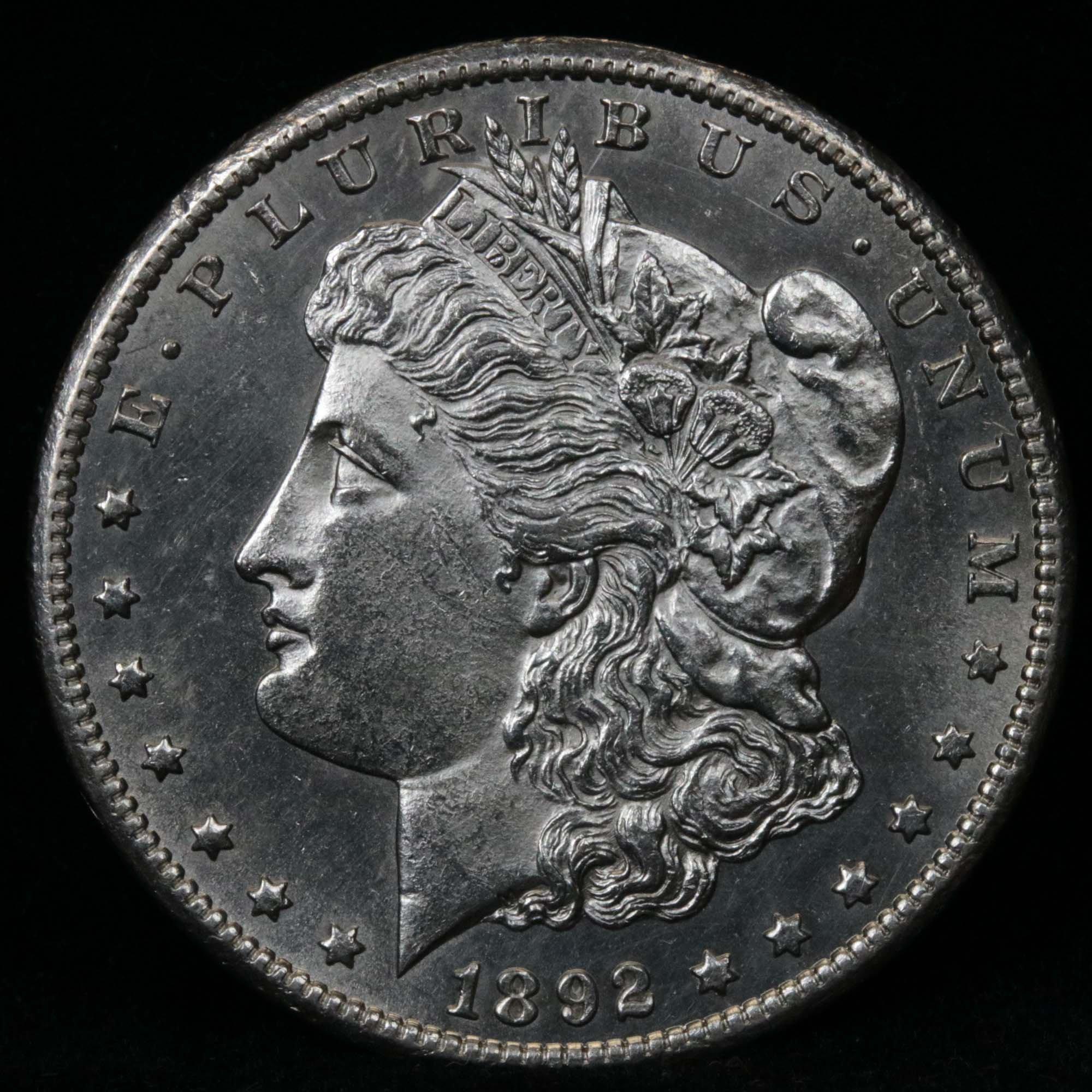 ***Auction Highlight*** 1892-cc Morgan Dollar $1 Graded Gem+ Unc PL by USCG