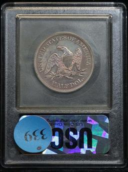 ***Auction Highlight*** 1863-p Seated Half Dollar 50c Graded Choice AU/BU Slider by USCG (fc)