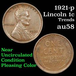 1921-p Lincoln Cent 1c Grades Choice AU/BU Slider