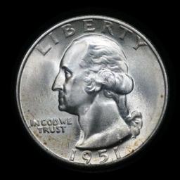 1951-s Washington Quarter 25c Grades GEM Unc