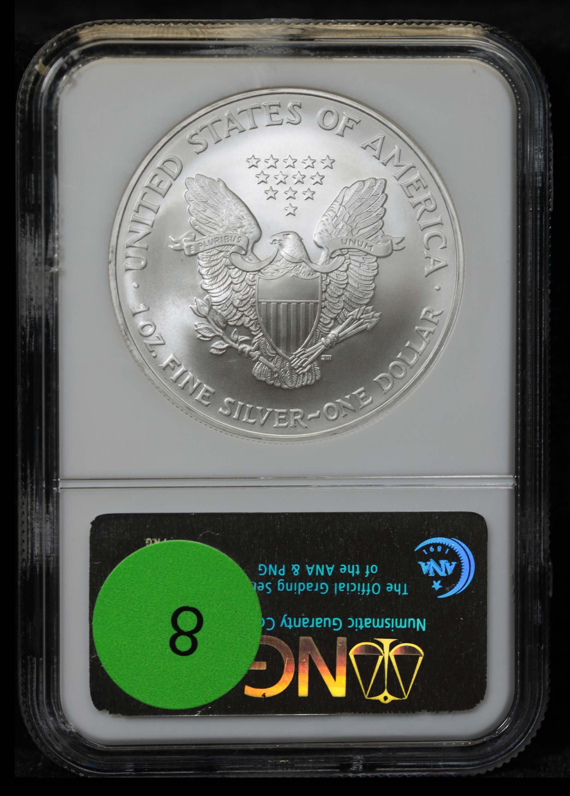 NGC 2006 Silver Eagle Dollar $1 Graded ms69 By NGC