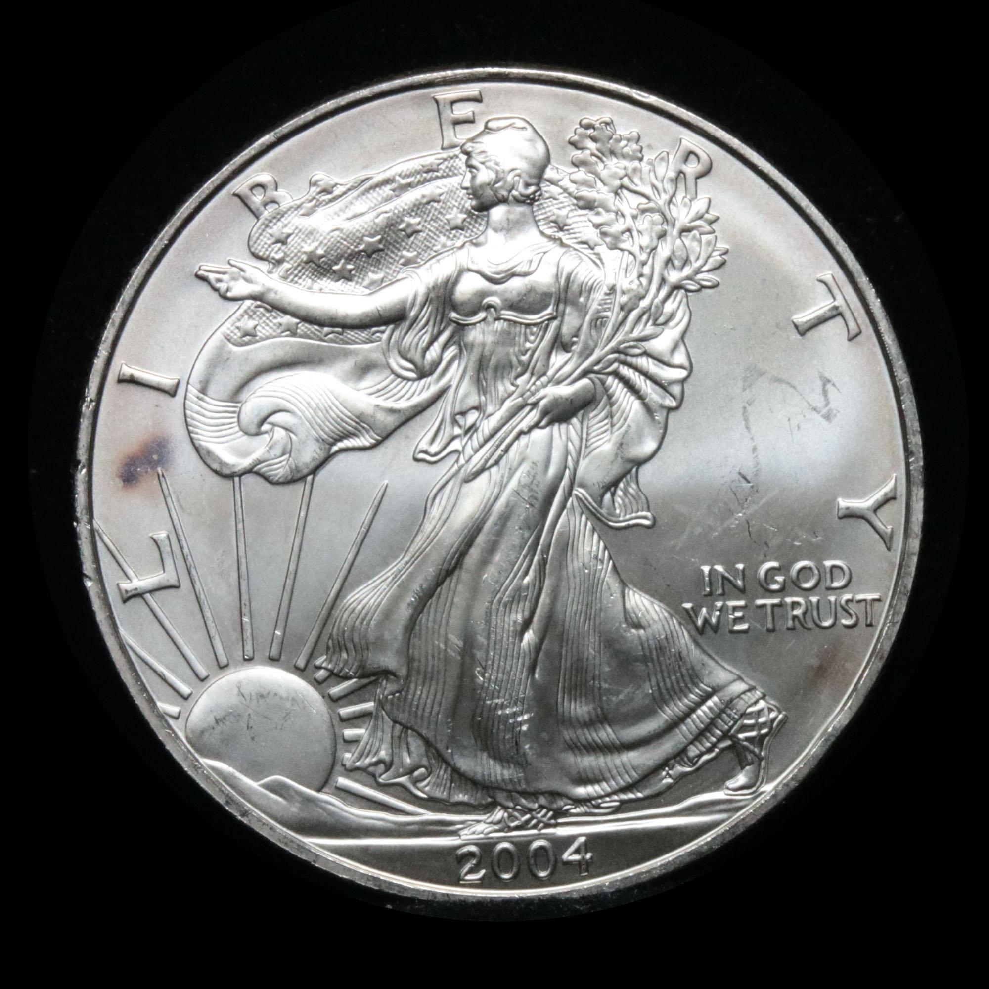 2004 Silver Eagle Dollar $1 Grades GEM Unc