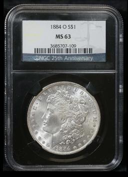 NGC 1884-o Morgan Dollar $1 Graded ms63 By NGC