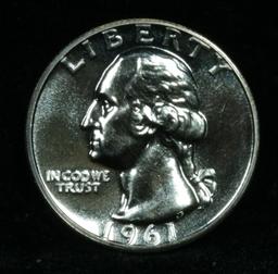 1961 Proof Proof Washington Quarter 25c Grades GEM++ Proof