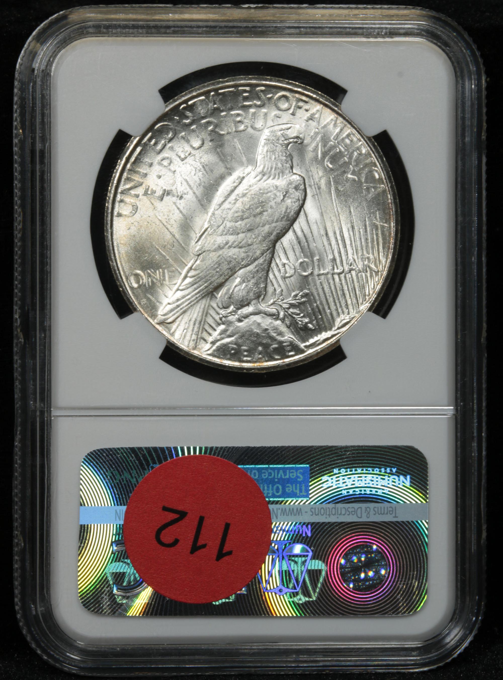 NGC 1926-s Peace Dollar $1 Graded ms63 By NGC