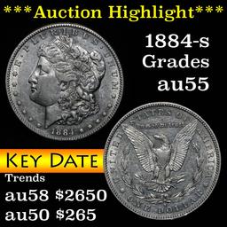 ***Auction Highlight*** Key date 1884-s Morgan Dollar $1 Grades Choice AU (fc)