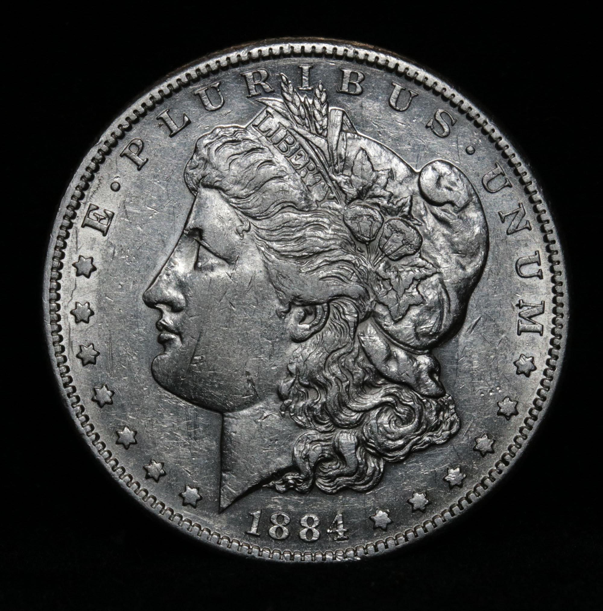 ***Auction Highlight*** Key date 1884-s Morgan Dollar $1 Grades Choice AU (fc)