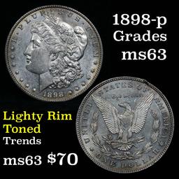 1898-p Morgan Dollar $1 Grades Select Unc