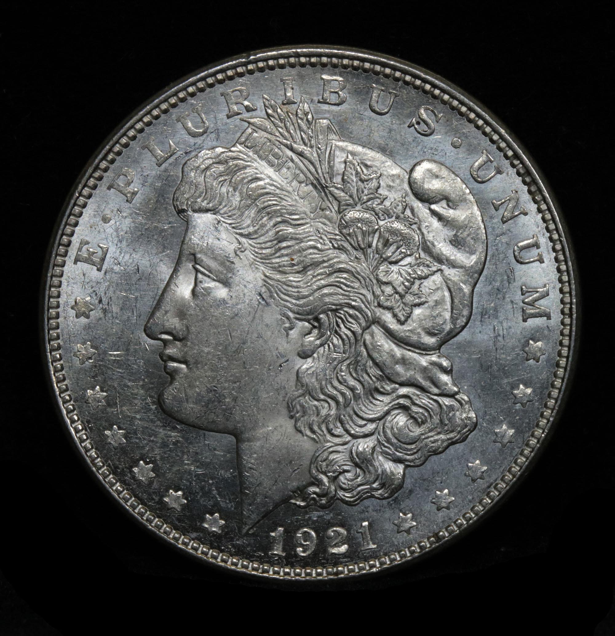 ***Auction Highlight*** 1921-d Morgan Dollar $1 Graded Choice Unc PL by USCG (fc)