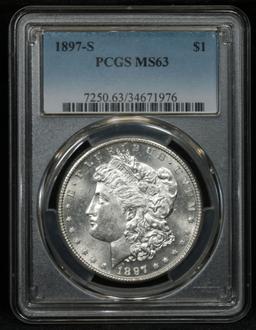 PCGS 1897-s Morgan Dollar $1 Graded ms63 By PCGS