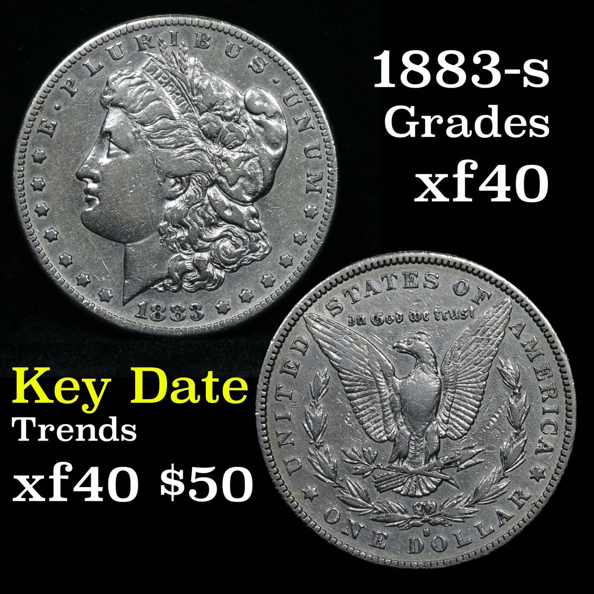 Key date 1883-s Morgan Dollar $1 Grades vf++