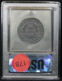 ***Auction Highlight*** 1802 Draped Bust Large Cent 1c Graded xf+ by USCG (fc)