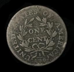 ***Auction Highlight*** 1798/7 Draped Bust Large Cent 1c Graded f+ by USCG (fc)