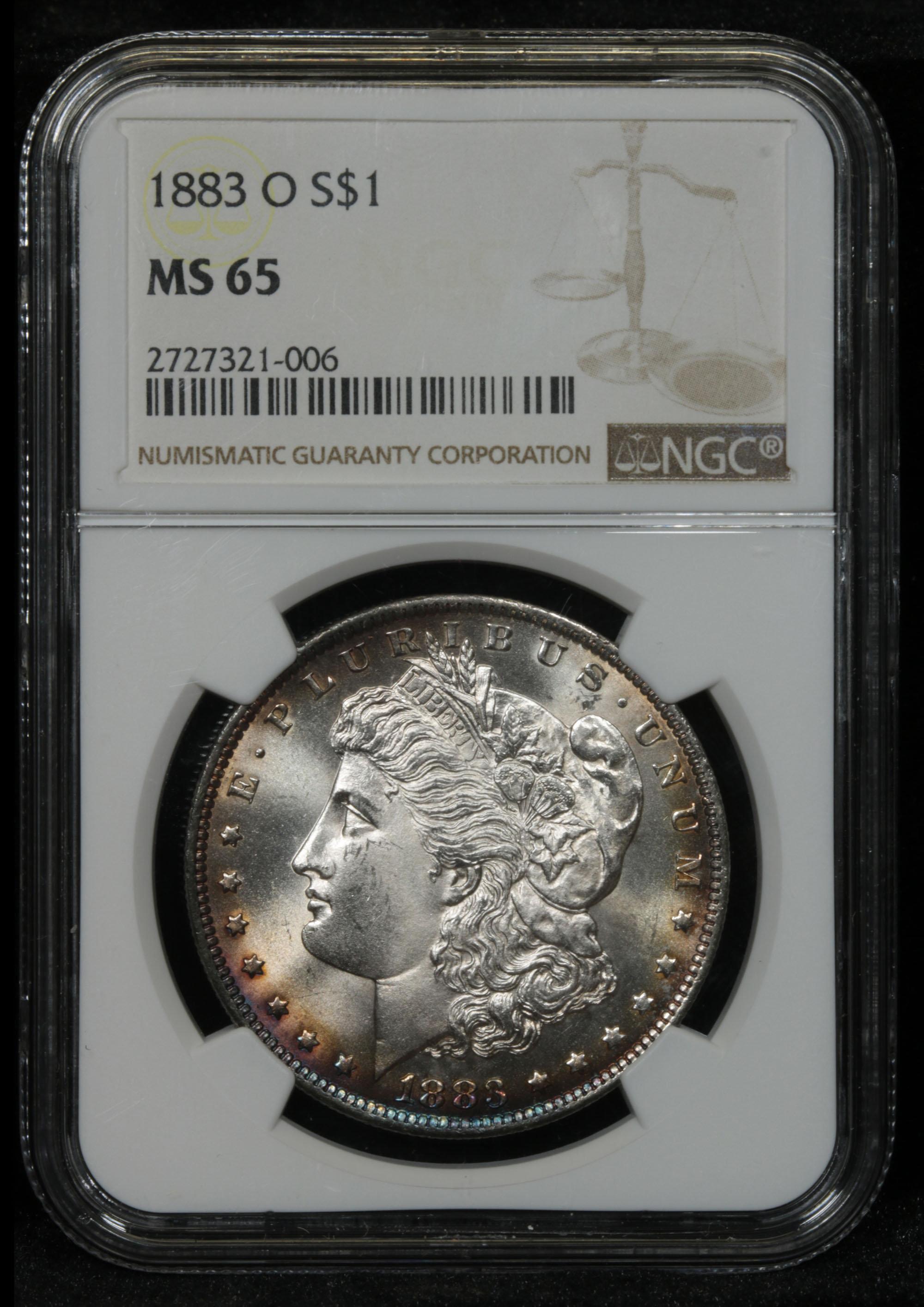 NGC 1883-o Morgan Dollar $1 Graded ms65 By NGC