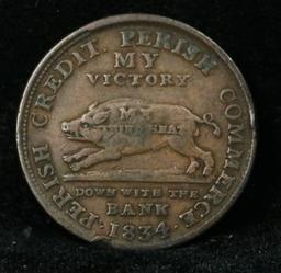 1834 My Victory Hard Times Token Grades xf details