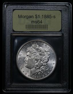 ***Auction Highlight*** Key date 1885-s Morgan Dollar $1 Graded Choice Unc by USCG (fc)