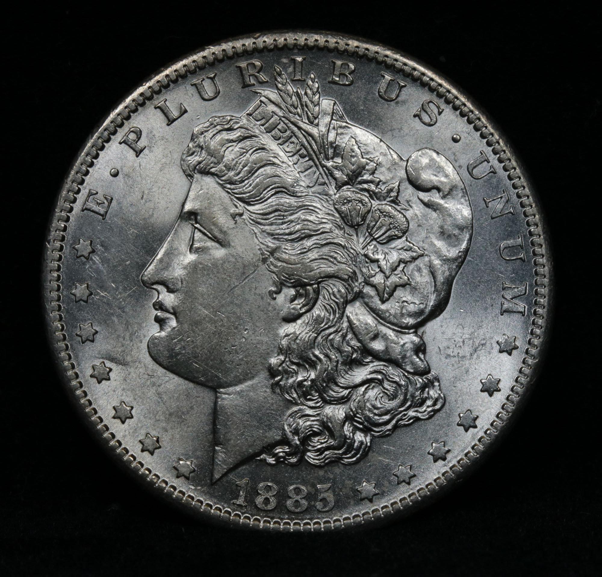 ***Auction Highlight*** Key date 1885-s Morgan Dollar $1 Graded Choice Unc by USCG (fc)