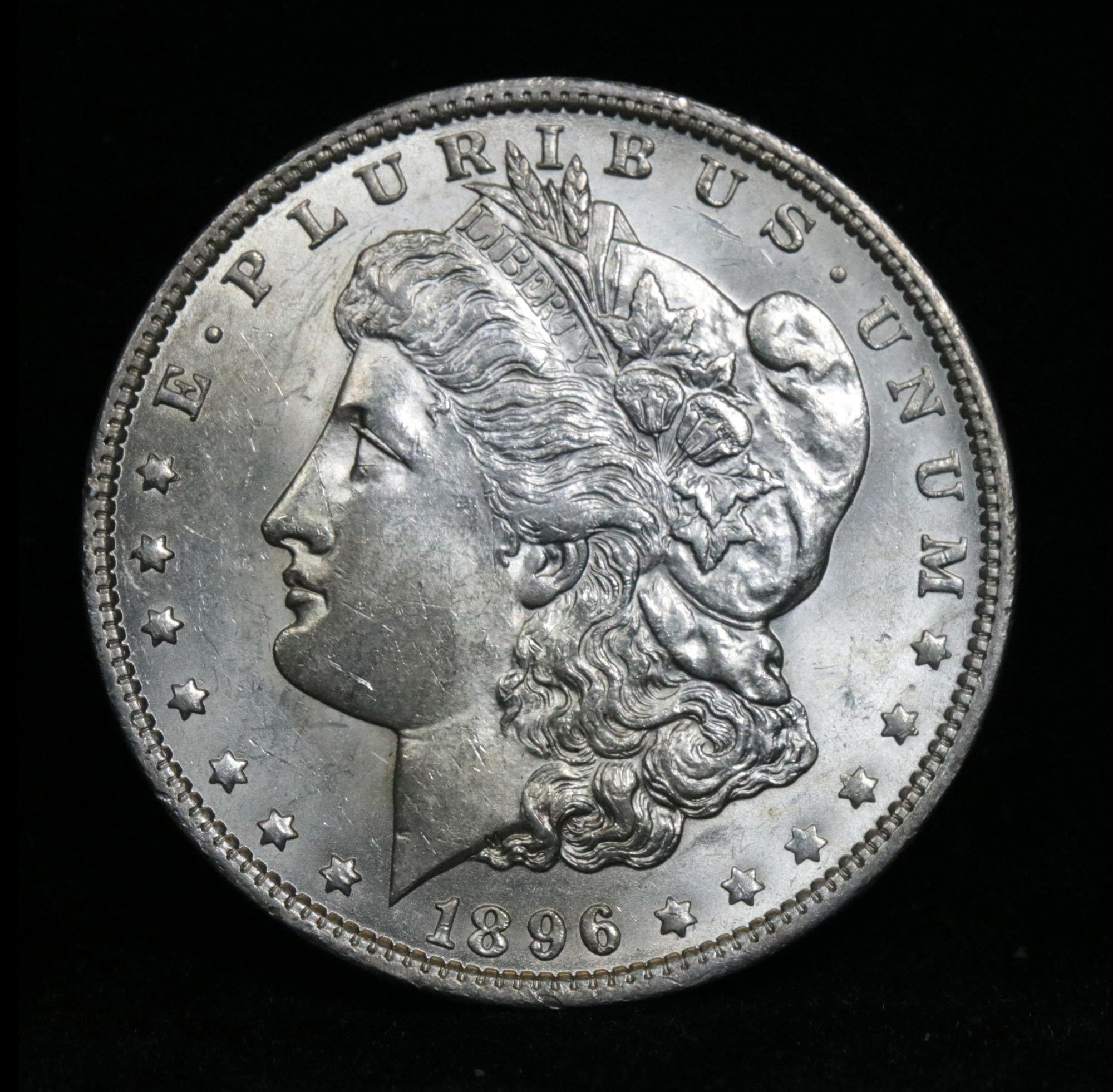 ***Auction Highlight*** Key date 1896-o Morgan Dollar $1 Graded Choice Unc by USCG (fc)