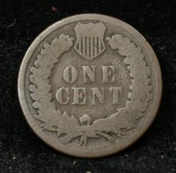 1885 Indian Cent 1c Grades f+
