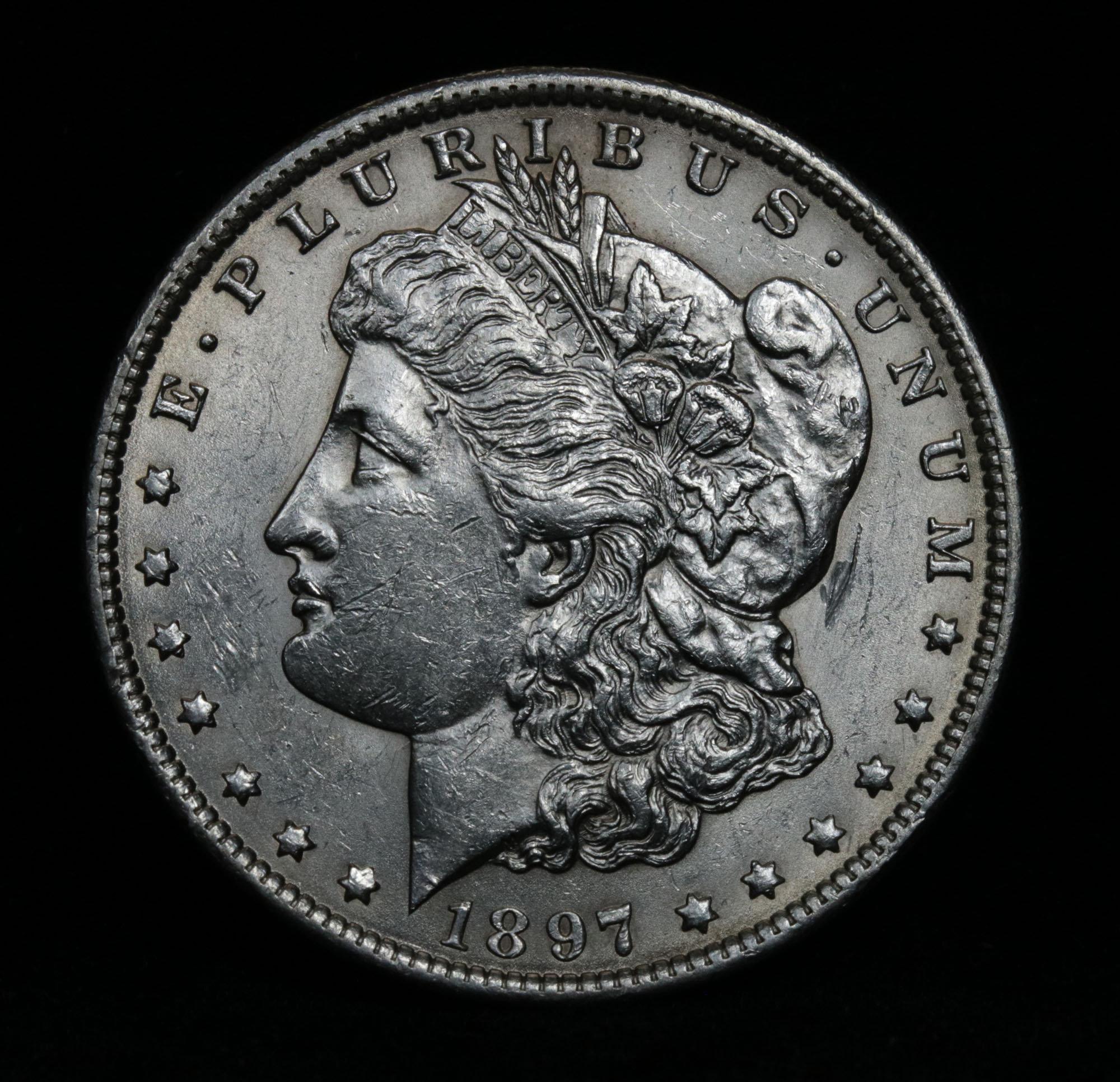 ***Auction Highlight*** Key date 1897-o Morgan Dollar $1 Graded Select Unc by USCG (fc)