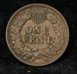 1887 Indian Cent 1c Grades Choice AU/BU Slider