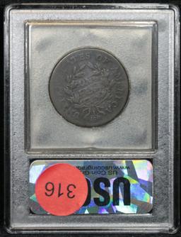 ***Auction Highlight*** 1797 Stems Rev '97 Draped Bust Large Cent 1c Graded vf+ by USCG (fc)